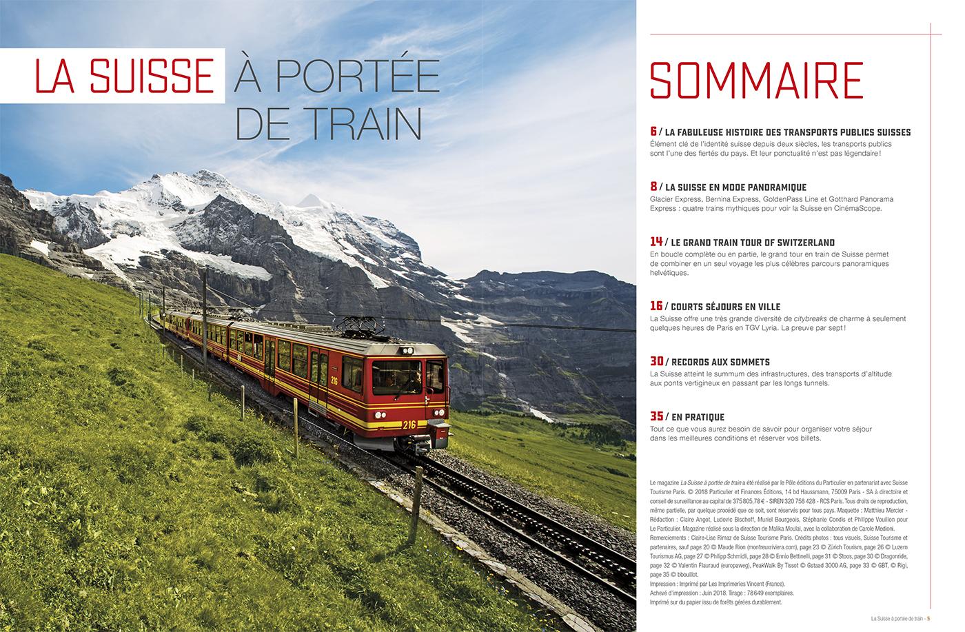 Double page La Suisse à portée de train